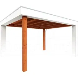 Trendhout douglas overkapping Verona rechts, 400 x 400 cm