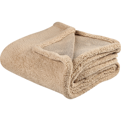 MIRGE - Plaid - Zandbeige - 125 x 150 cm - Polyester