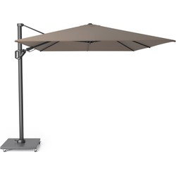 Challenger T2 premium 350x260 cm Manhattan zweefparasol zonwering - Platinum