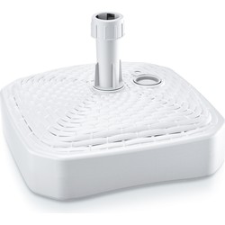 Prosperplast Parasolvoet - vierkant - rotan - wit - 12 l - Parasolvoeten