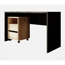Meubella - Bureau Apoda - Zwart - 130 cm