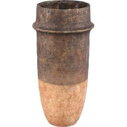 PTMD Bloempot Christenee - 22x22x45 cm - Cement - Grijs