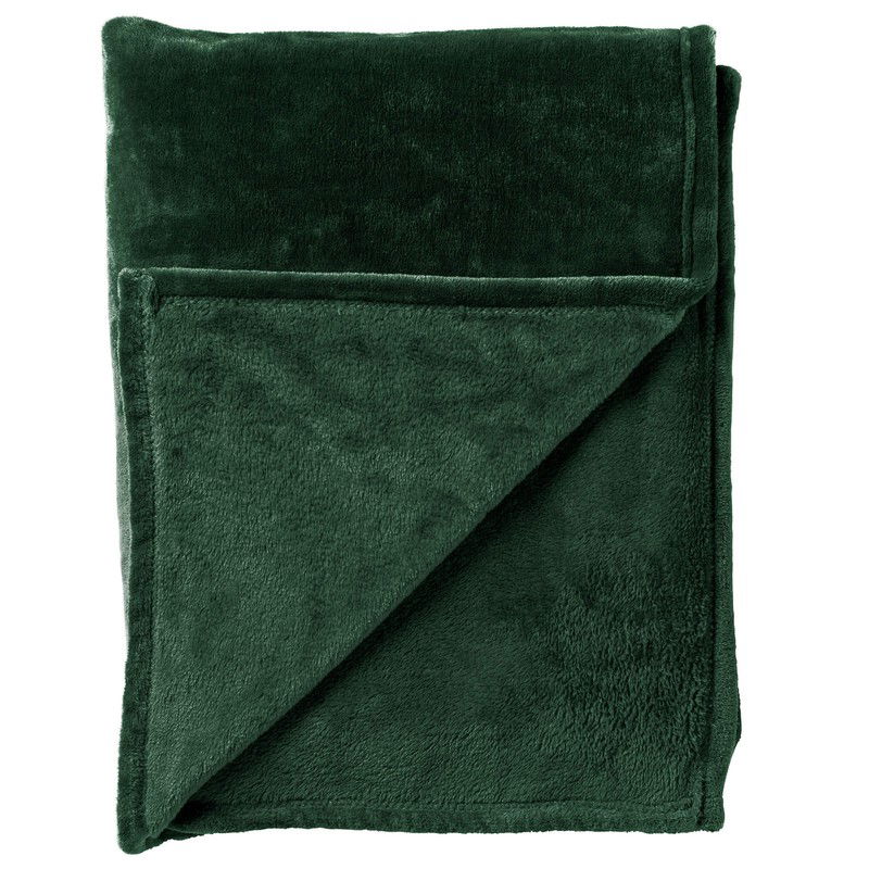 Dutch Decor CHARLIE - Plaid 200x220 cm - extra grote fleece deken - effen kleur - Mountain View - donkergroen - Dutch Decor - 
