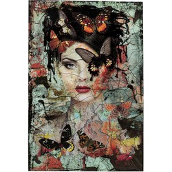 Kare Wandfoto Lady Butterfly 100x150cm