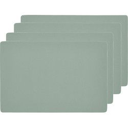 Zeller placemats - 6x - vegan leer - mintgroen - 45 x 30 cm - Placemats
