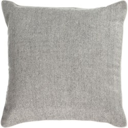 Kave Home - Kussenhoes Alcara grijs met witte rand 45 x 45 cm