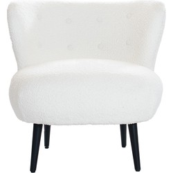 Fauteuil Bouclé - Beige - Fauteuil Pieter