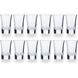 Cosy & Trendy Shotglazen - 12x stuks - glas - 35 ml - Shotjes - Shotglazen
