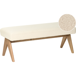 Beliani TAMRE - Bedbank-Wit-Bouclé