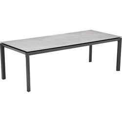 Domingo tafel - 230x100 cm - carbon black - Centostone sicilian grey