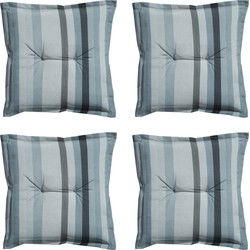 Madison -  Zitkussen Righe grey - Ca. 50x50 cm - Set van 4