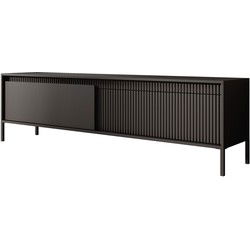 Meubella - TV-Meubel Saran - Mat zwart - 187 cm
