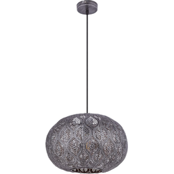 Industriële hanglamp Solera - L:30cm - E27 - Metaal - Zwart