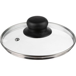 Decopatent® Universele Glazen Pan deksel - Ø16 cm - Ronde Pandeksel Glas met stoomgaatje - Transparant - Voor pannen van 16 Cm