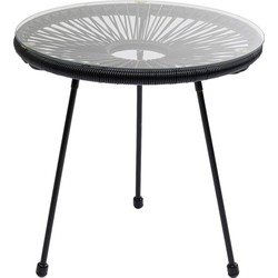 Kare Tuin Bijzettafel Acapulco Black