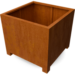 Artesa plantenbak cortenstaal met 10 cm poten L100 x B100 x H90 cm