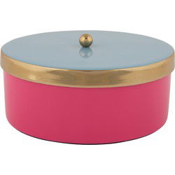 Present Time - Opbergbox Double Funky Medium - Bright pink & soft blue