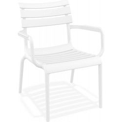 Tuinstoel met armleuningen AROMA 68x70x76 cm Wit