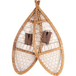 Clayre & Eef Decoratie Sneeuwschoenen 106x39x8 cm Bruin Hout