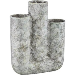 PTMD Bloempot Pipes - 27x10x35 cm - Cement - Blauw