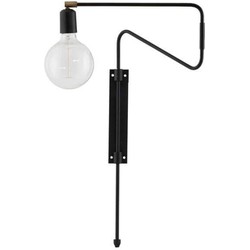 House Doctor Wandlamp Swing zwart 35cm