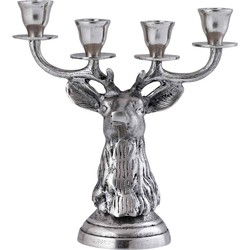 PTMD Kandelaar Thien - 10x25x26 cm - Aluminium - Zilver