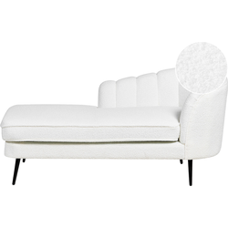 Beliani ALLIER - Chaise longue-Wit-Bouclé