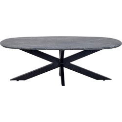 Salontafel Marmer Deens Ovaal 120cm - Zwart - Tafel Richy