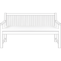 VIVARA  - Tuinkussen - Gebroken wit - 152 x 54 cm - Polyester