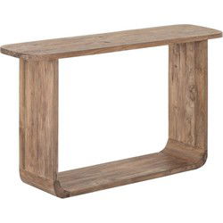 MUST Living Console table Vico,76x140x35 cm, extreme rustic teakwood