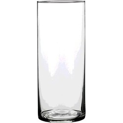 Mica Decorations Vaas - cilinder - glas - 12 x 25 cm - Bloemenvaas - Vazen