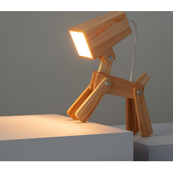Bussandri - Scandinavische Tafellamp - Hout - E14 - Voor Binnen - Slaapkamer - Bruin