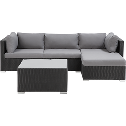 Beliani SANO - Loungeset-Zwart-PE rotan