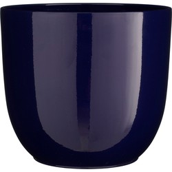 Mica Decorations Bloempot Tusca - 31x31x28.5 cm - Keramiek - Donkerblauw