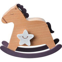 Clayre & Eef Muziekdoos Hobbelpaard Beige Hout