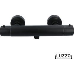 Luzzo® Douche Thermostaatkraan Rond 15cm - Douchekraan Zwart