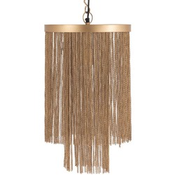 PTMD Hanglamp Brenton - 30x30x50 cm - Ijzer - Goud