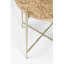 Private Label Tooz bijzettafel Rond 45 cm Marmer Beige