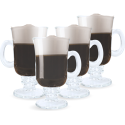 OTIX Irish Coffee glazen - Latte macchiato - Koffietassen - 4 stuks - 240ml - Koffiekopjes - Met oor - Cappuccino glazen