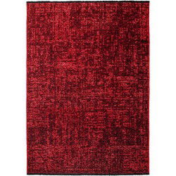 SPACE Vloerkleed – Laagpolig Velours – Modern & Sportief – Katoen & Chenille – Rood- 80x150 CM