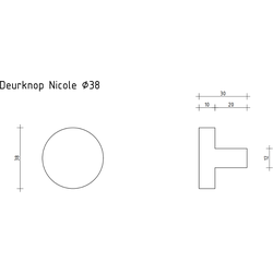 Deurknop Nicole – rosé - Industrieel - Handgreep - Kastgreep - Ladegreep