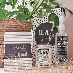Mijn Stijl - Cadeauset Bed & bodyspray en scrubzout aloe vera - jufeditie