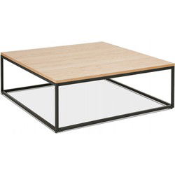 Grote salontafel in industriële stijl TRIBECA 110x110x35 cm