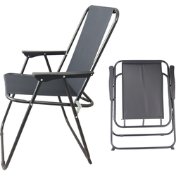 HIXA Strandstoel - Campingstoel - Vouwstoel - 2 stuks - Zwart - 55x52x76cm