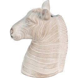 Clayre & Eef Bloempot Zebra 21x13x26 cm Grijs Steen Bloempot binnen