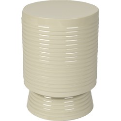 Bijzettafel Rond - IJzer Ivoor - 25x25x36cm - Sven