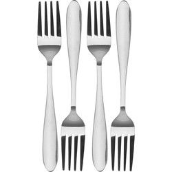 16x Dinervorken tafelbestek RVS 19,5 cm - Vorken