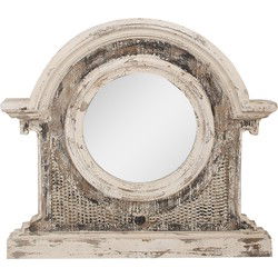 Clayre & Eef Spiegel Beige Bruin Hout