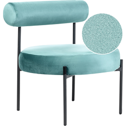 Beliani ALPHA - Fauteuil-Groen-Fluweel