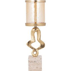 PTMD Kandelaar Sianaine - 11x11x37 cm - Aluminium - Goud